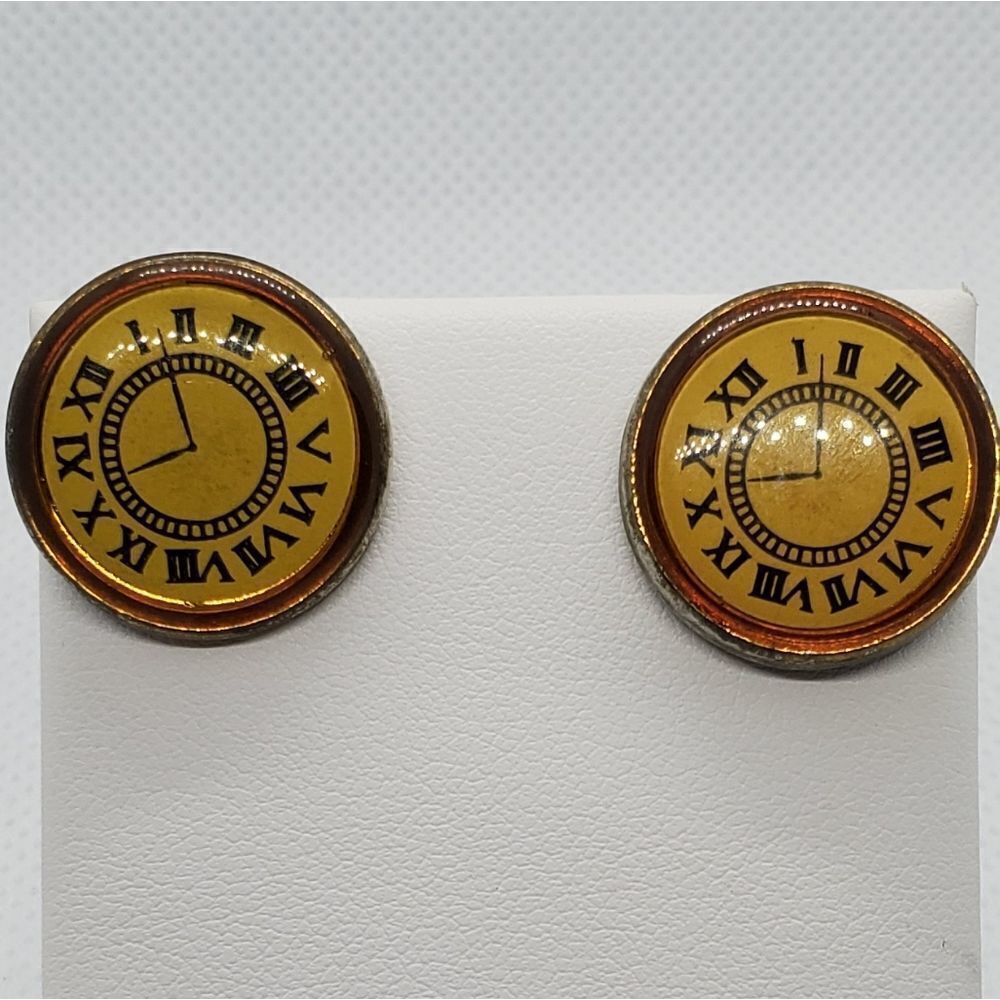 Vintage Steampunk Clock Face Earrings